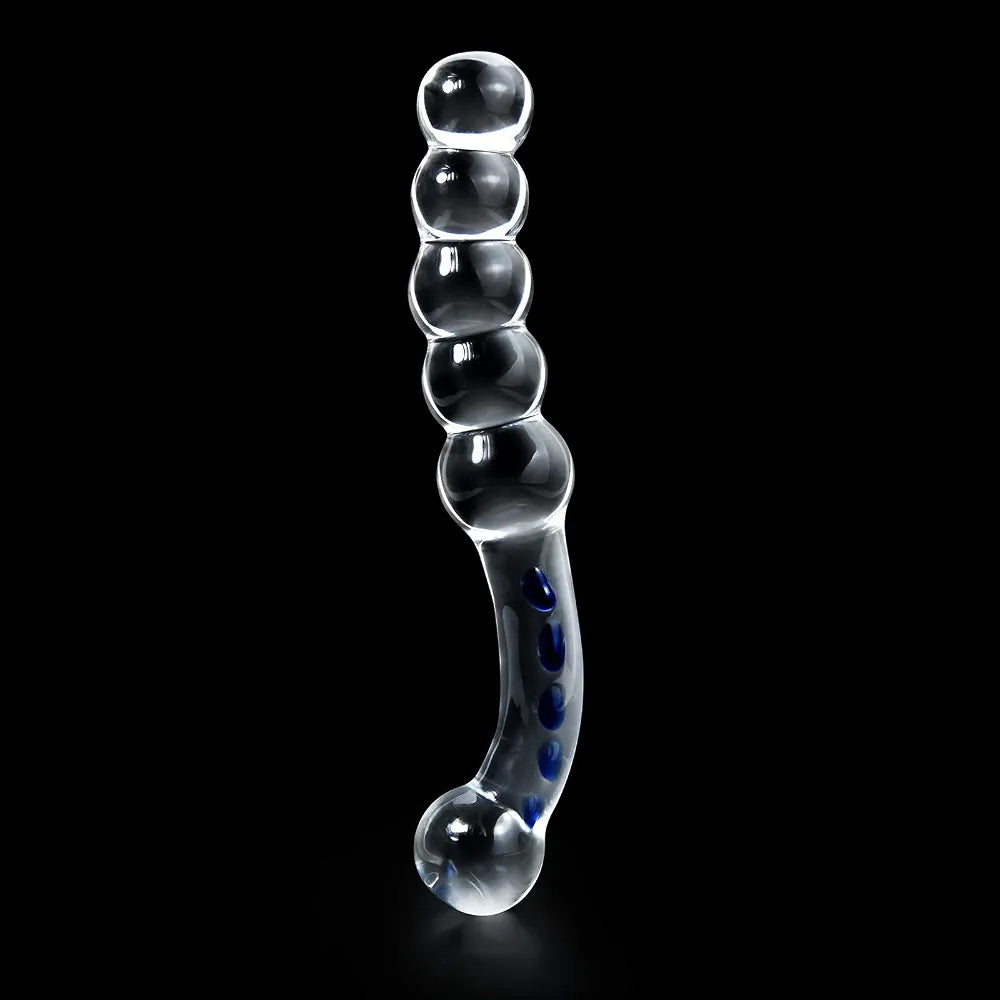 Premium Ergonomic Crystal Glass Anal Plug and Bead Set for Sensual Stimulation