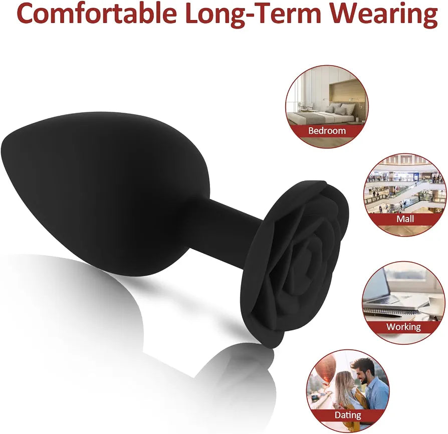 Silicone Anal Training Plug Set - 3-Piece Beginner Prostate Massager Kit