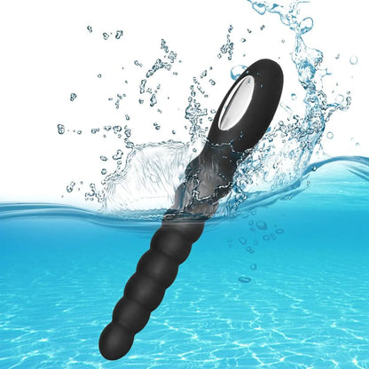 Premium Rechargeable Silicone Vibrating Anal Plug and Bead Stimulator for Couples