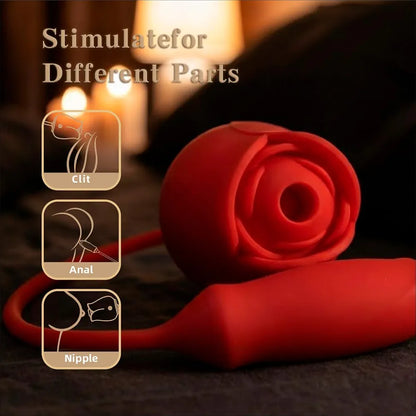 10-Mode Rose Suction & Vibration Stimulator for Couples