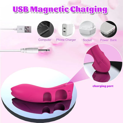10-Speed Rechargeable Finger Vibrator for Clitoral and G-Spot Stimulation