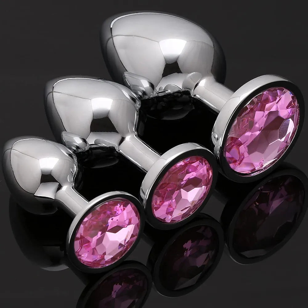 Akstore 3-Piece Luxury Jewelry-Inspired Anal Butt Plug Set