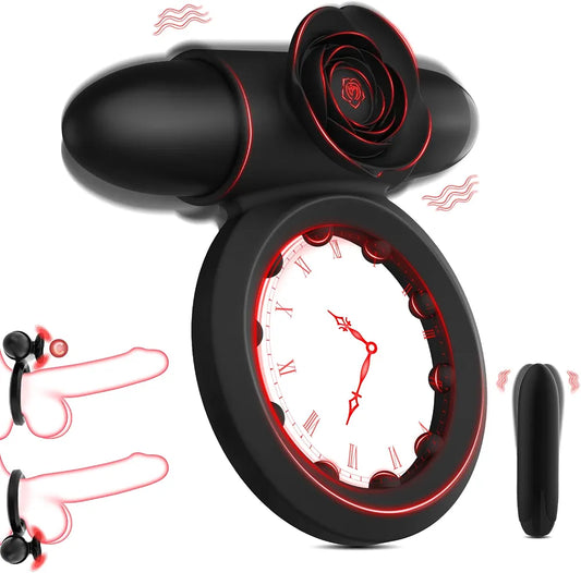 Premium Dual-Stimulation Vibrating Penis Ring with Detachable Bullet Massager