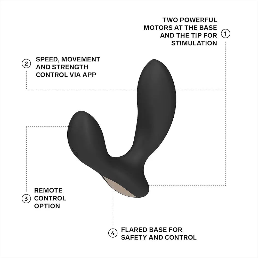 LELO Hugo 2 App-Controlled Prostate Massager - Waterproof Rechargeable Black