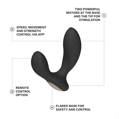 LELO Hugo 2 App-Controlled Prostate Massager - Waterproof Rechargeable Black