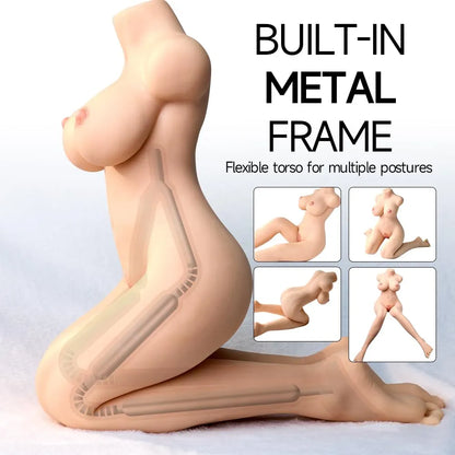 13.22lb Realistic Male Masturbator TPE Sex Doll with Gel-Filled Breast, Pussy, and Anal Features