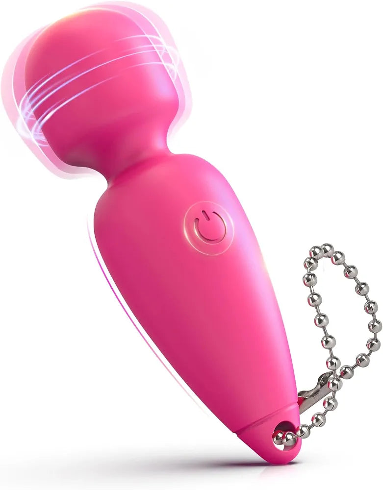Rechargeable Mini Wand Vibrator - 10 Vibration Patterns, Waterproof & Quiet Clitoral Stimulator