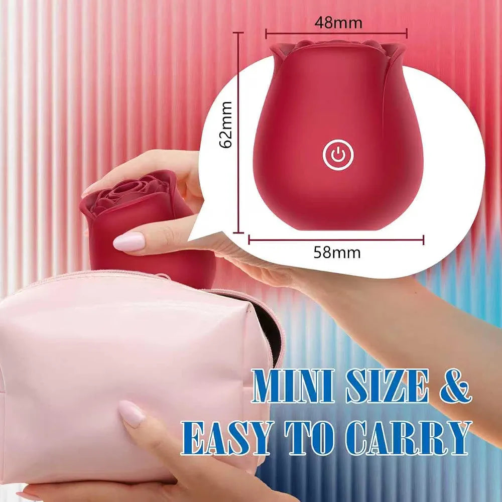Rose Petal Clitoral Suction Vibrator - 10 Mode G-Spot Stimulator for Women