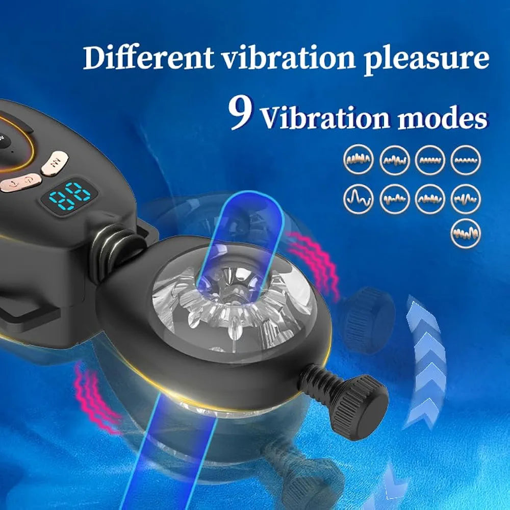 Wordone Automatic Male Masturbator with LCD Display, Adjustable Penis Pump and Stroker