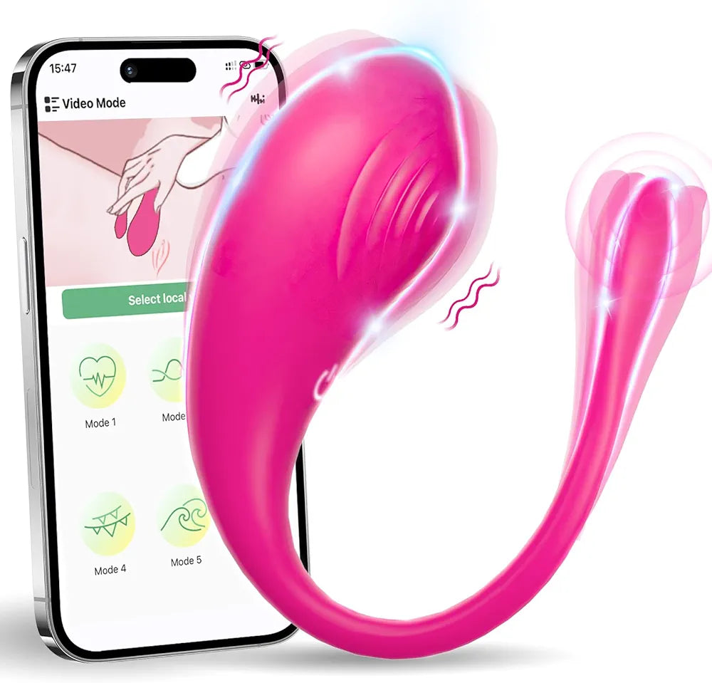 Wearable Bluetooth App-Controlled G-Spot Panty Vibrator for Couples