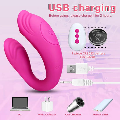 Bee-Shaped Wearable Remote Control Vibrator with 10 Sucking and Vibration Modes for Clitoral and G-Spot Stimulation