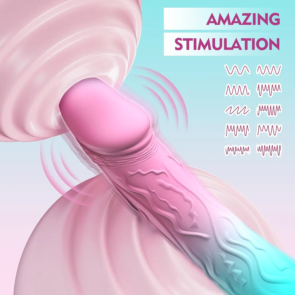 Realistic 8-Inch Silicone Rechargeable Vibrating Dildo with 10 Vibration Modes for G-Spot and Clitoral Stimulation