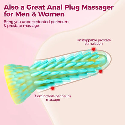 7.7-Inch Realistic Dragon Fantasy Dildo with Suction Cup - Silicone Anal Sex Toy for Men and Women