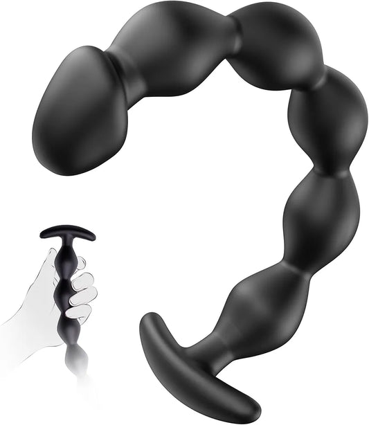 Premium Silicone Anal Bead Trainer and Prostate Massager Set for Couples