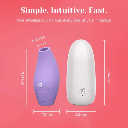 Ergonomic Palm-Sized Clitoral Suction Vibrator with 10 Modes and Wireless Charging