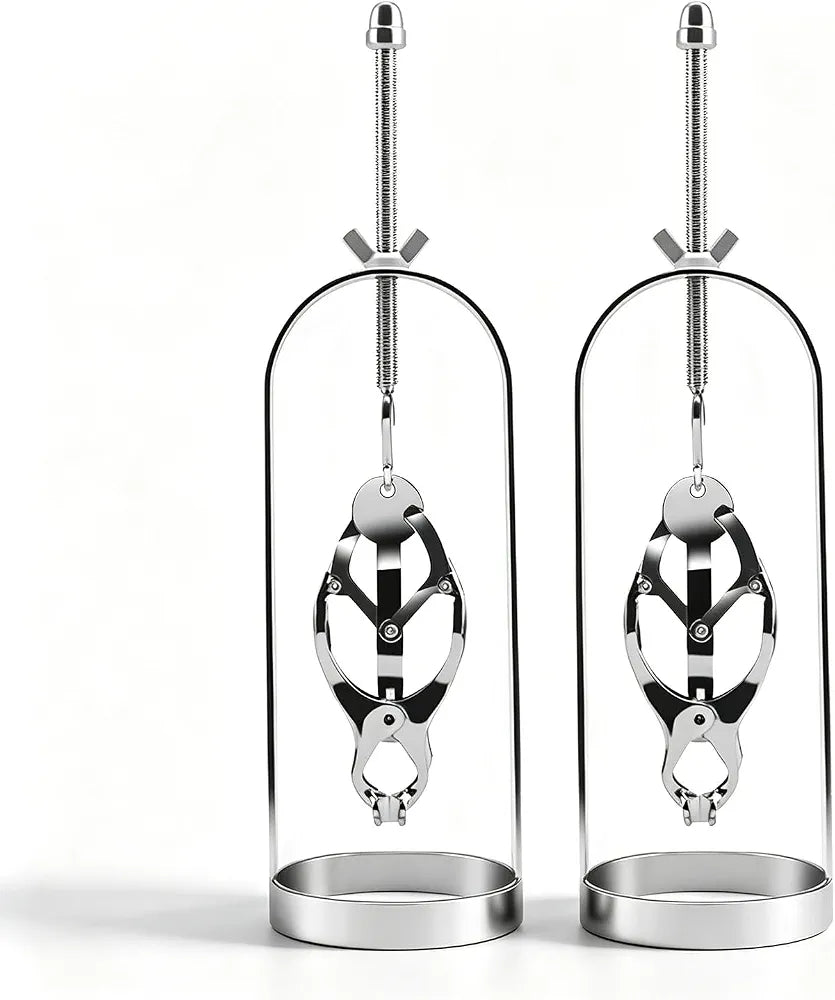 Adjustable BDSM Nipple and Clitoral Stimulation Clamps for Couples