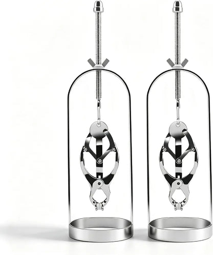 Adjustable BDSM Nipple and Clitoral Stimulation Clamps for Couples