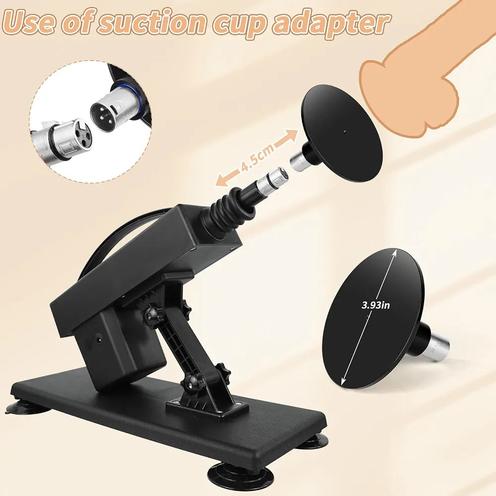 Automatic Thrusting Sex Machine for Couples with 3 XLR Attachments and Remote Control