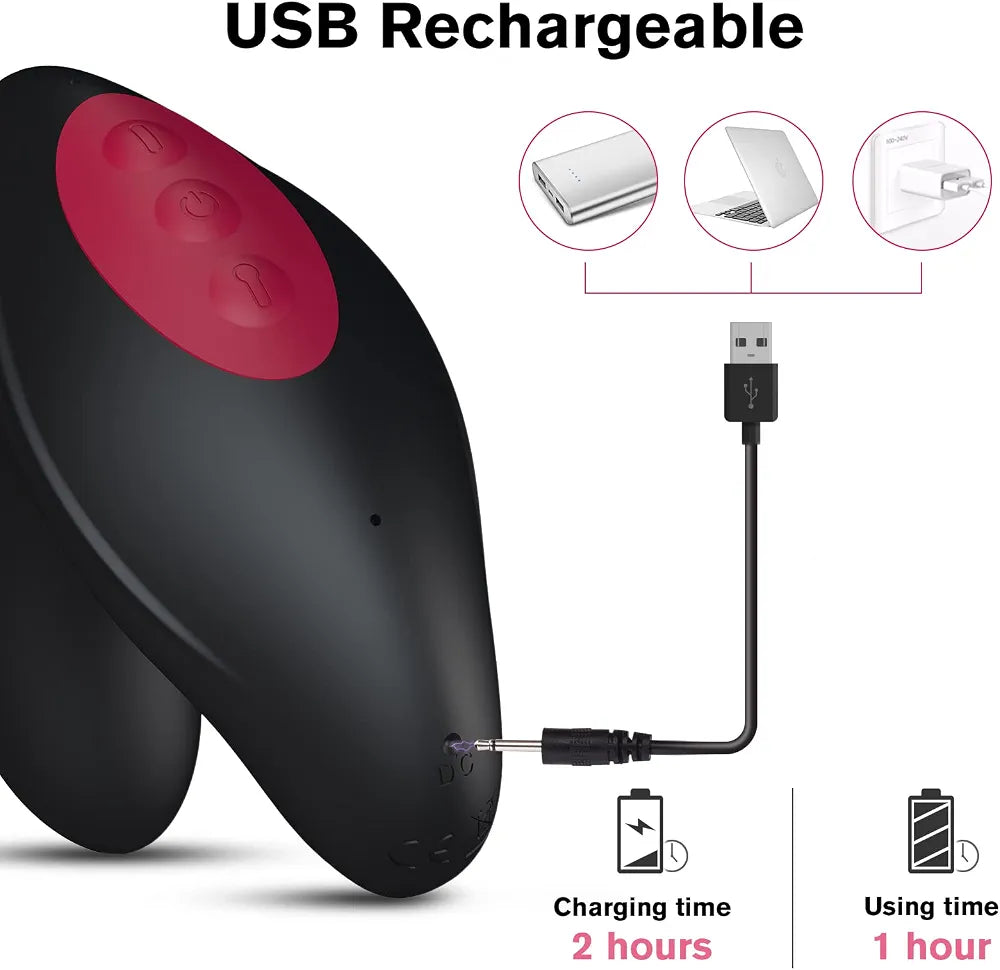Inflatable Remote-Controlled Prostate Massager with 10 Vibration Modes