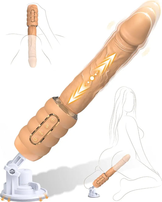 Advanced Thrusting Dildo Machine with 10 Vibration and 3 Thrusting Modes for Couples