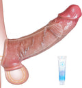 Penis Sleeve Sex Toys for Men - Male Sex Toys Penis Extender Silicone Cock Sleeve, Adult Toy Reusable Realistic Penis Enlarger Rings Thicken, Delay Ejaculation Stronger Erection for Mens Couples
