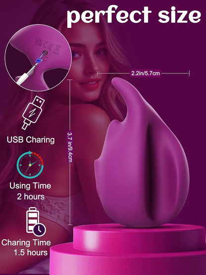 Rechargeable 10-Mode Palm-Sized Clitoral and Nipple Stimulator for Couples and Solo Play