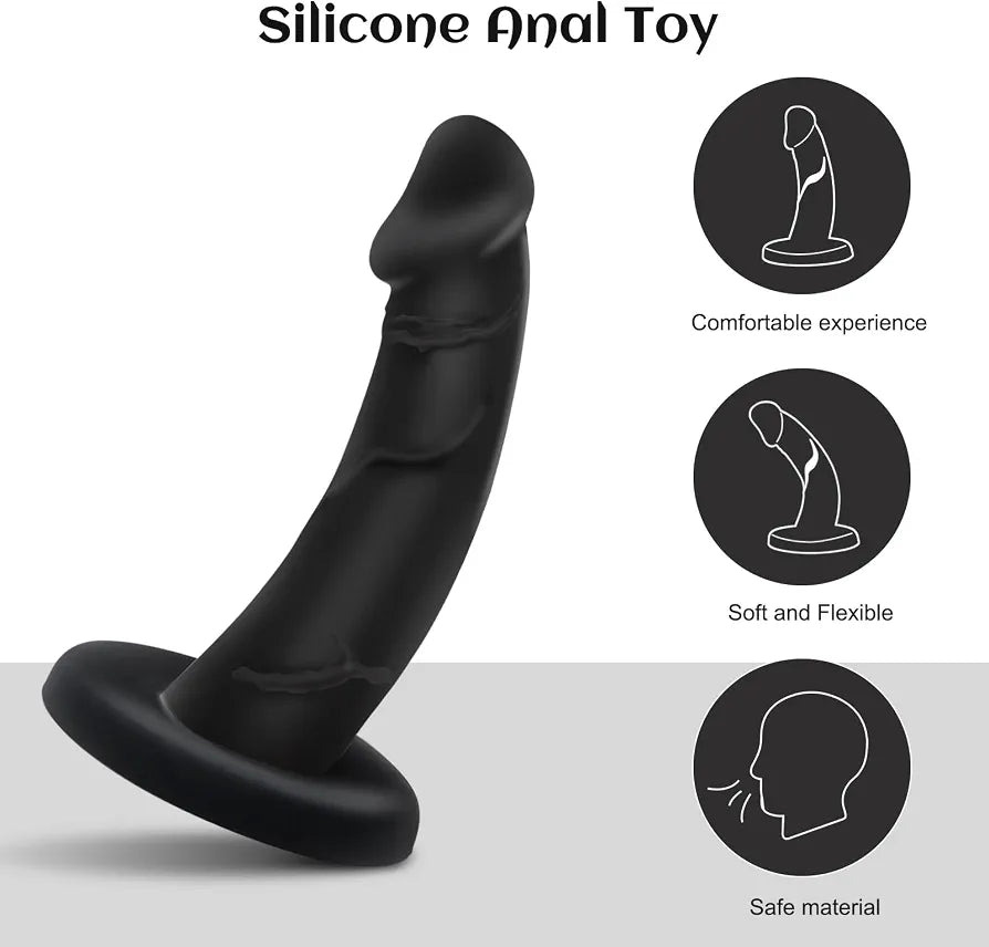 3-Piece Silicone Anal Training Plug Set with Suction Base for Beginners and Advanced Users