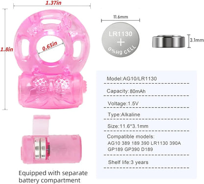 5-Pack Disposable Vibrating Clitoral and G-Spot Stimulator Rings for Enhanced Intimacy