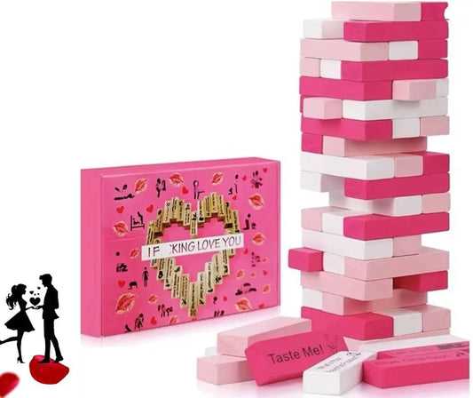 Couples Intimate Stacking Tower and Sex Dice Game Set