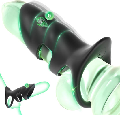 10-Mode Vibrating Penis Ring and Sleeve for Enhanced Stimulation and Performance