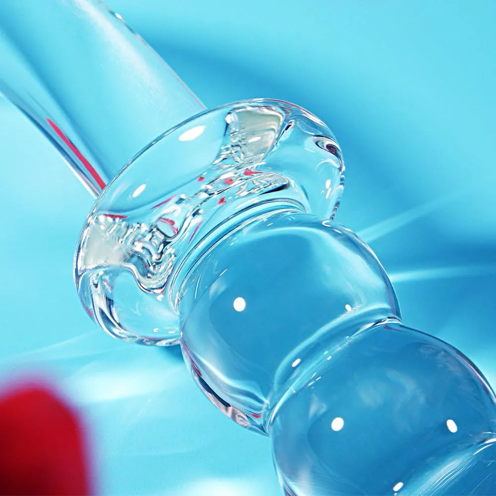 Ergonomic Double-Ended Crystal Glass Anal Bead Massager for Beginners