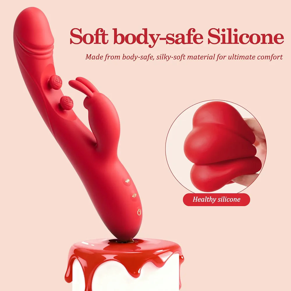 Dual-Stimulation Rabbit Vibrator with 7 Flapping and 16 Vibration Modes for Clitoral and G-Spot Pleasure