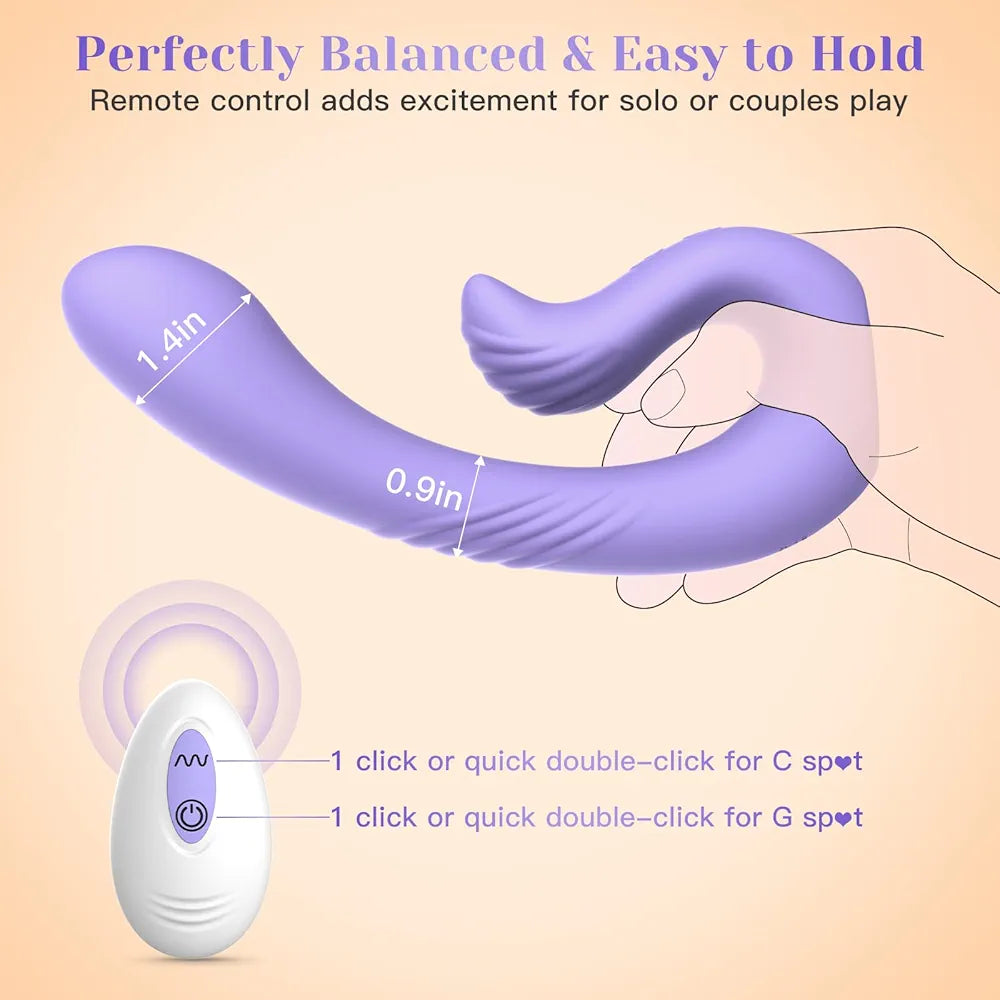 Dual-Motor Rabbit G-Spot Vibrator with Remote Control and 10 Vibration Modes