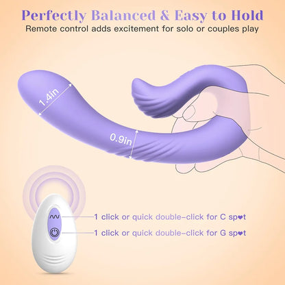Dual-Motor Rabbit G-Spot Vibrator with Remote Control and 10 Vibration Modes