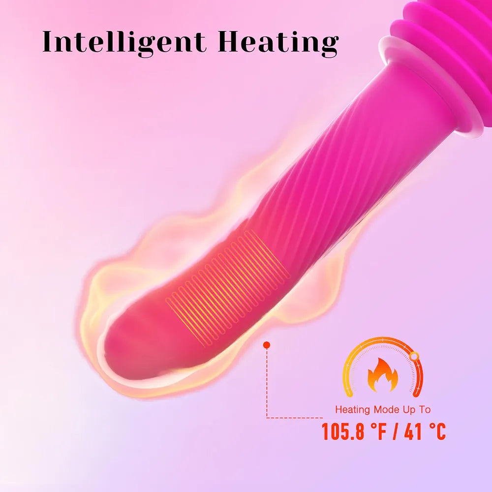 Tracy’s Dog Premium Thrusting Dildo Sex Machine with Heating, Remote Control, and 10 Vibration Modes