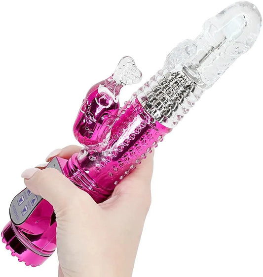 Premium Dual-Motor Rotating Rabbit Vibrator with Dual-Action Stimulation