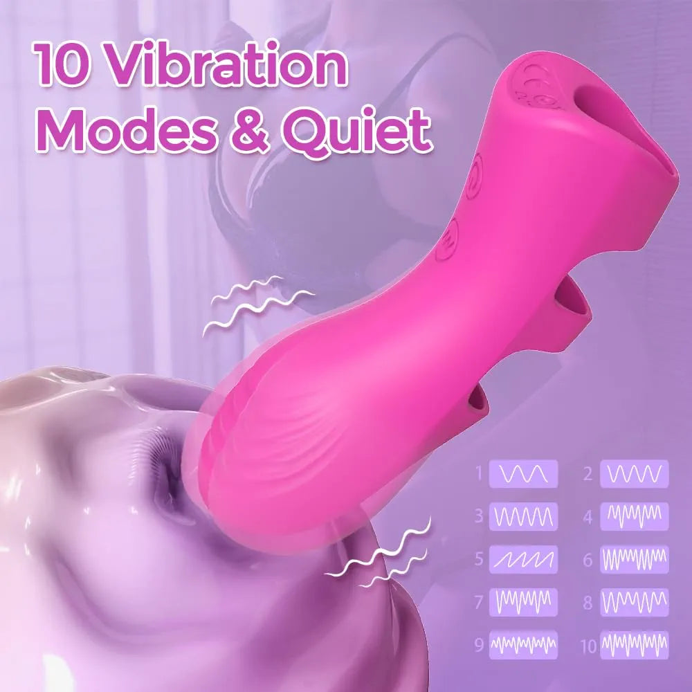 Butterfly Clitoral & G-Spot Vibrator with 10 Vibration Modes and Heating Function
