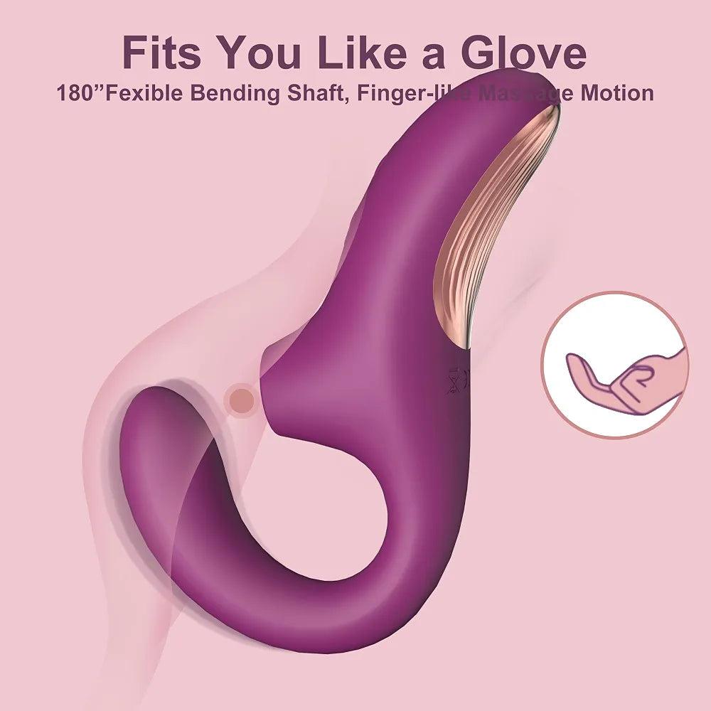 Dual-Action G-Spot and Clitoral Suction Vibrator with 10 Modes