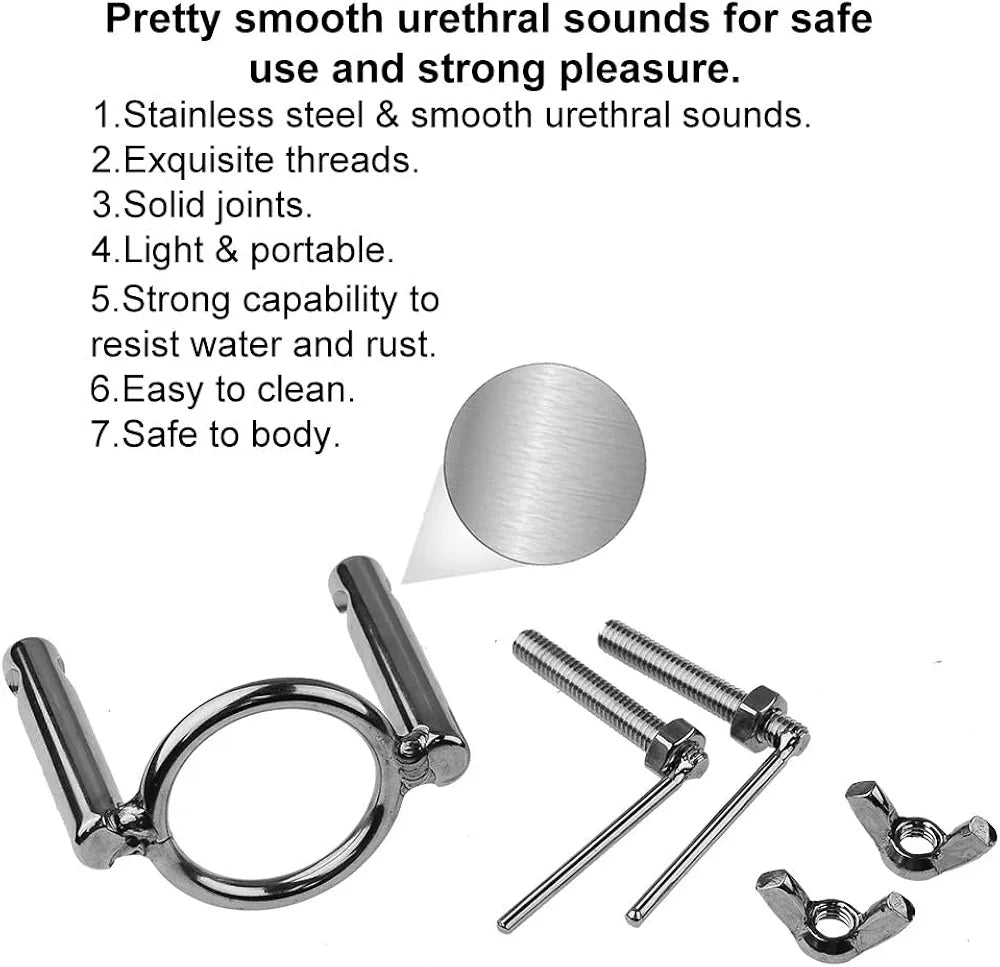Adjustable Stainless Steel Urethral Dilator and Sounding Rod for Men