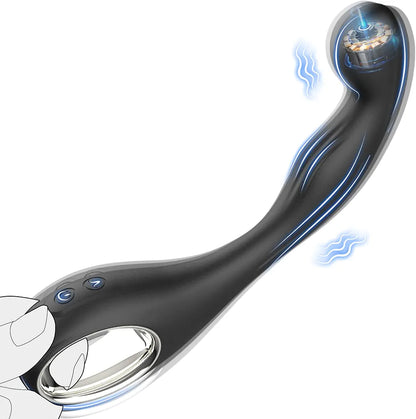 Ergonomic Dual-Purpose Prostate and G-Spot Massager with 10 Vibration Modes