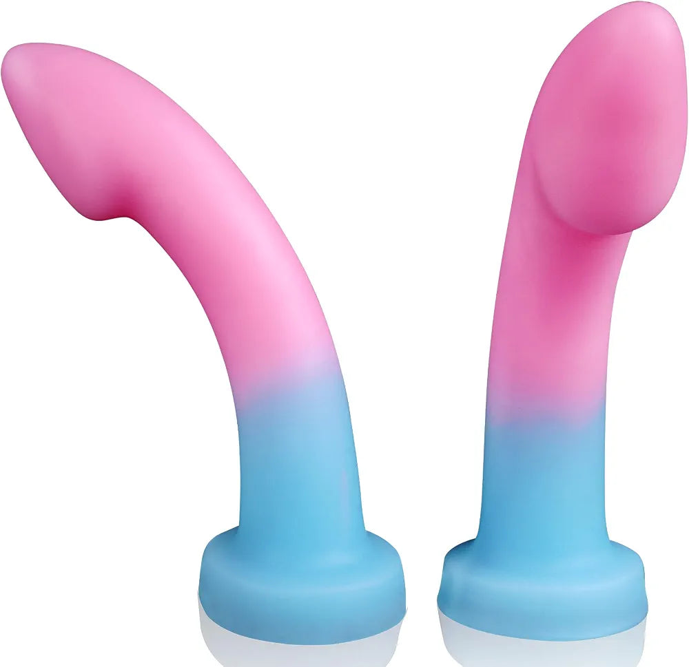 7.8-Inch Soft Liquid Silicone Dildo with Suction Cup - Versatile G-Spot and Prostate Stimulator