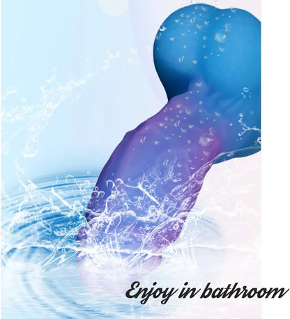 8-Inch Realistic Silicone Dildo with Suction Cup - Flexible G-Spot and Anal Stimulator