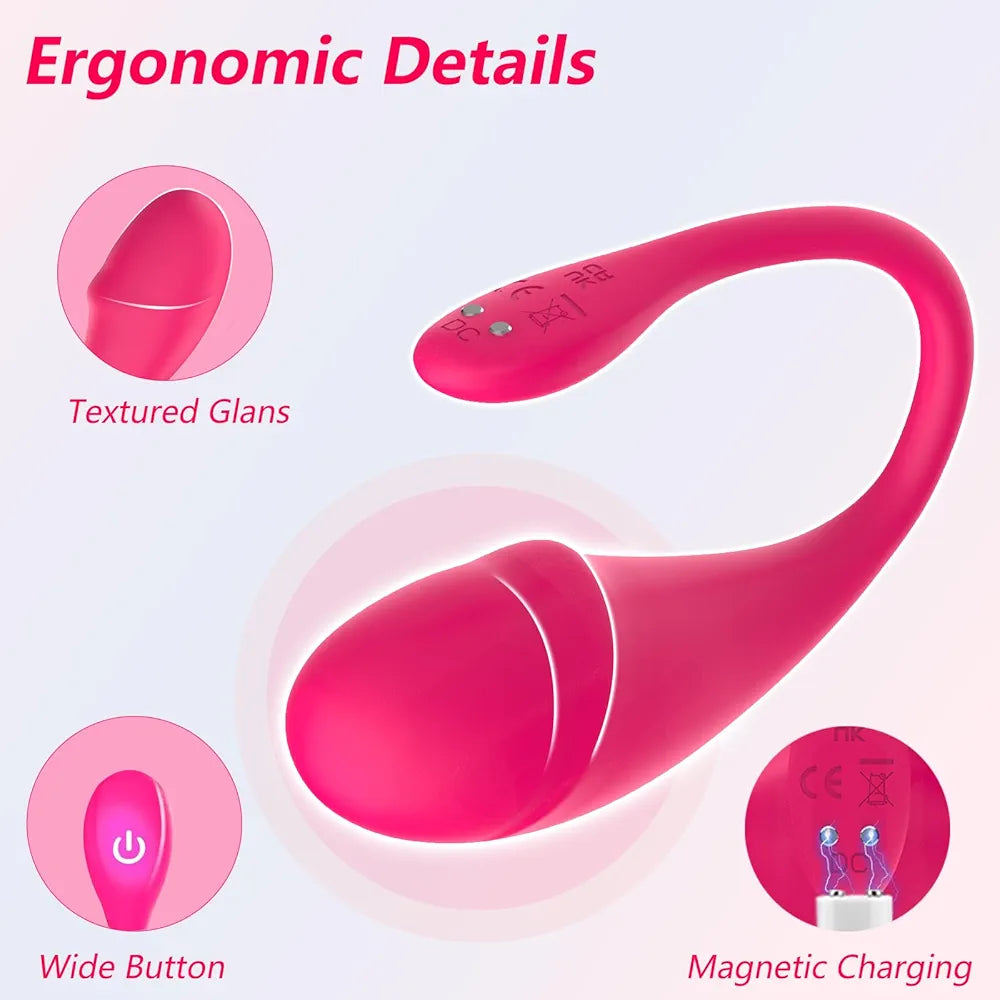 Discreet App-Controlled Wearable Panty Vibrator for Women