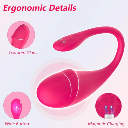 Discreet App-Controlled Wearable Panty Vibrator for Women