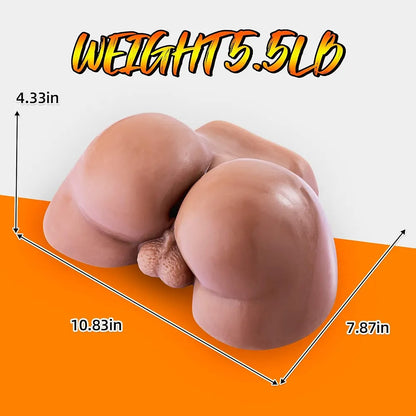 Cobulipo 5.5Lb Realistic Male Masturbator Sex Doll with Anus and Testicles - Brown