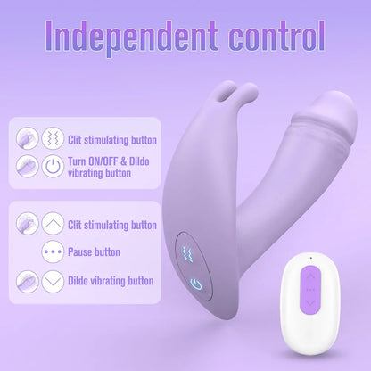 Discreet App-Controlled Wearable G-Spot & Clitoral Vibrator for Couples