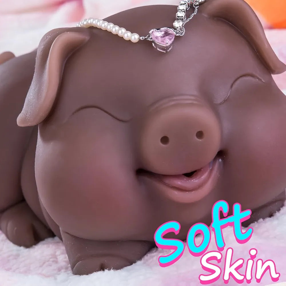 Realistic Pig-Themed Male Masturbator Torso with Dual-Entry Vaginal and Anal Channels