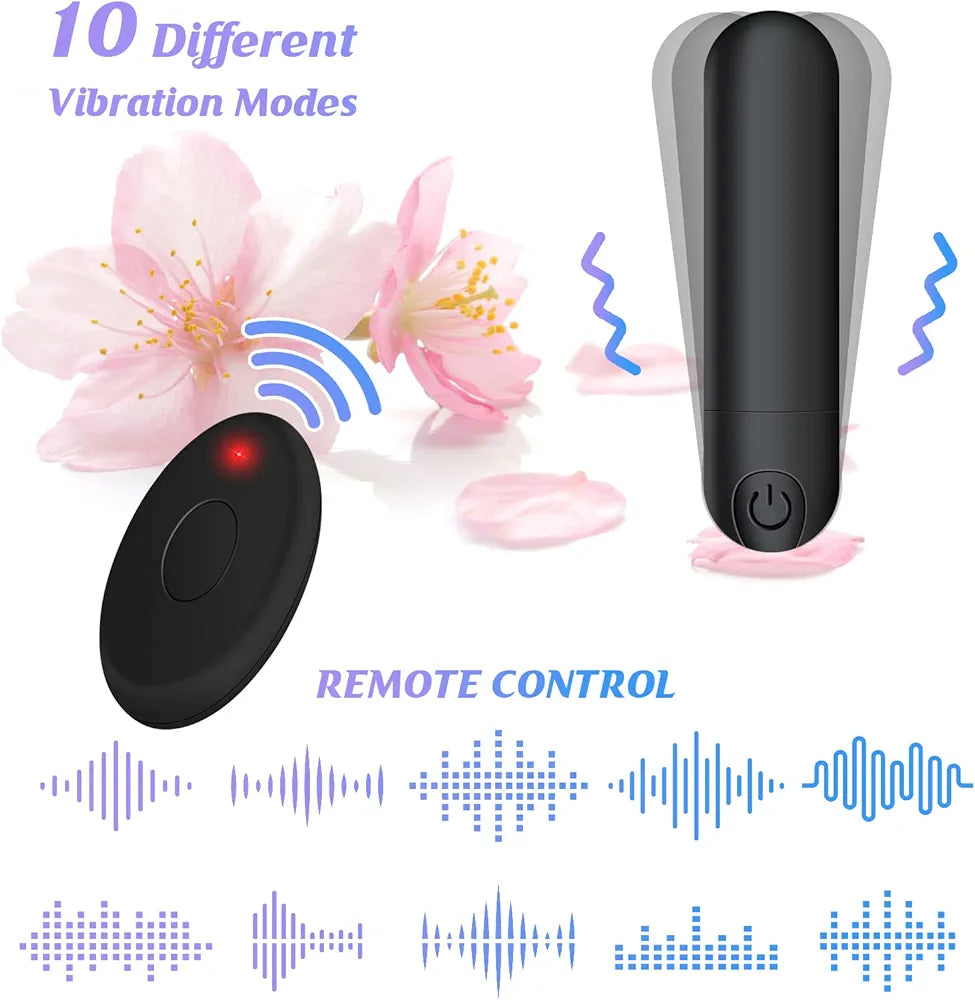 Whisper-Quiet Rechargeable Wand Massager: 10-Speed Waterproof Remote Control Vibrator for Travel