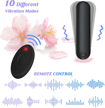 Whisper-Quiet Rechargeable Wand Massager: 10-Speed Waterproof Remote Control Vibrator for Travel