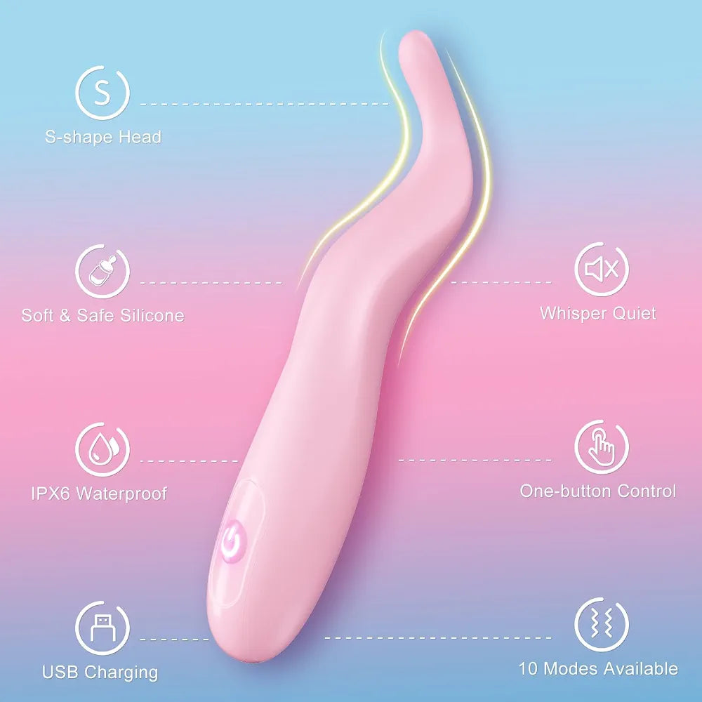 Premium Rechargeable Waterproof Wand Massager with 10 Vibration Modes for Targeted Stimulation